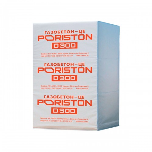 Газоблок PORISTON D300 300x200x610 паз-гребінь Львів
