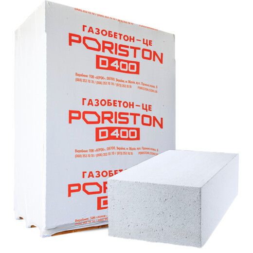 Газоблок PORISTON D400 280x200x610 гладкий Львів