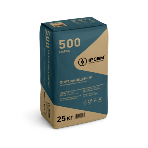 Цемент IFCEM ПЦ ІІ/Б-К 500 25 кг (CEM II/B-M (V-LL) 42,5 R) Львів