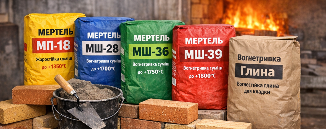 Суміші для кладки вогнетривкої цегли