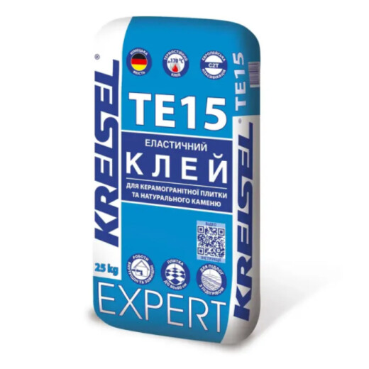 Клей високоеластичний для керамограніту та натурального каменю EXPERT TE15 (105) 25 кг Львів