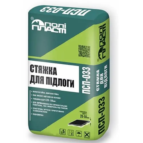 Стяжка для пола ПОЛИПЛАСТ ПСП-033 25 кг