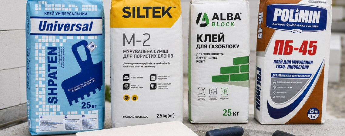 Як обрати клей для газобетону у Львові: порівняння популярних сумішей
